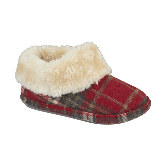 Jo & Joe Glenroyal RED TARTAN Bootie Slipper