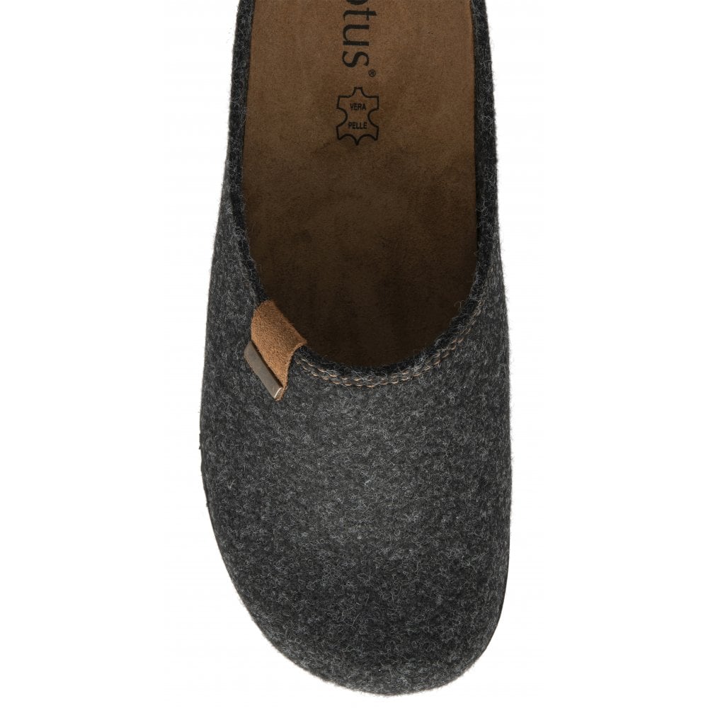 Lotus Sidney GREY Mule Slipper with Leather Insole