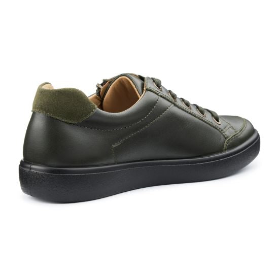 Hotter Shoe Chase Trainer Style Shoe with Lace and zip WIDE FOREST