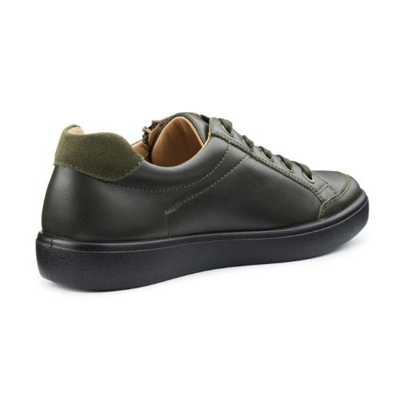 Hotter Shoe Chase Trainer Style Shoe with Lace and zip WIDE FOREST