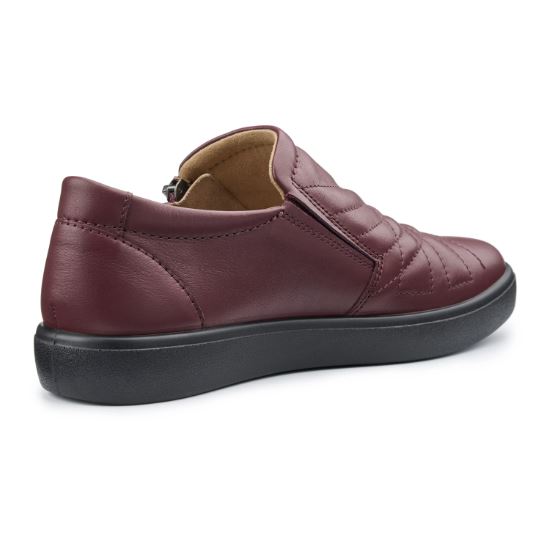 Hotter Shoe POPPY Trainer style Shoe with Zip WIDE MAROON