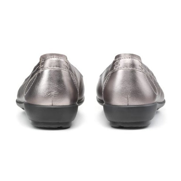 Hotter Shoe ROBYN Ballerina style Flat court shoe WIDE PEWTER