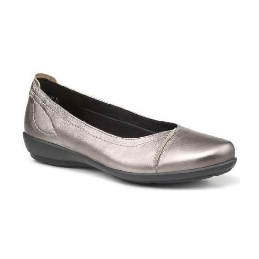Hotter Shoe ROBYN Ballerina style Flat court shoe WIDE PEWTER