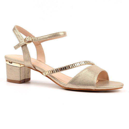 Lunar Jen GOLD Block Heel Sandal JLH585GD