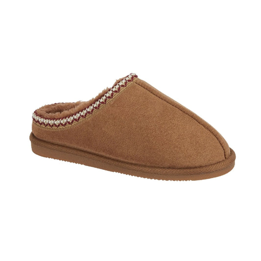 Jo & Joe Koala CHESTNUT Fur Lined Mule Slipper