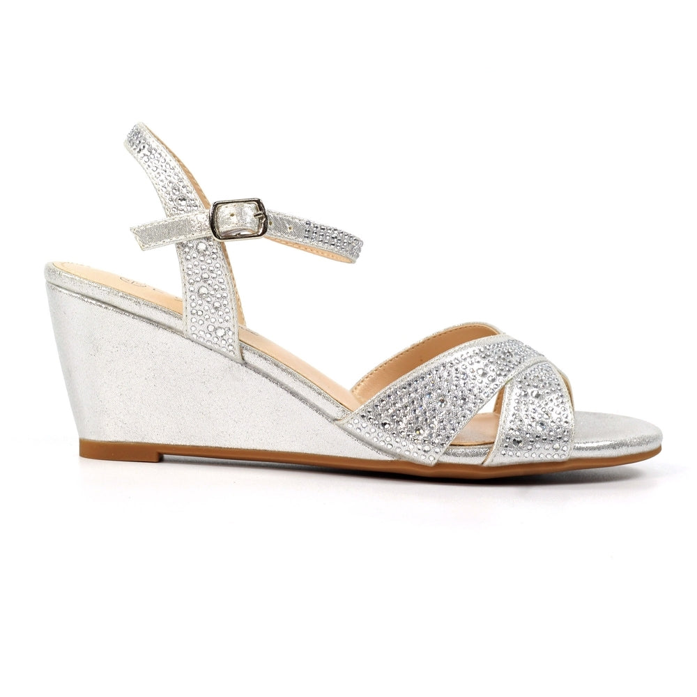 Lunar Jordana Occasion Wear Shoe SILVER FLJ002SL