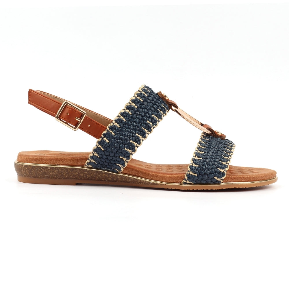 Lunar Jules NAVY Comfort Footbed Mule Sandal JLH587