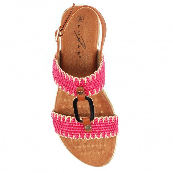 Lunar Jules PINK Comfort Insole Mule Sandal JLH587