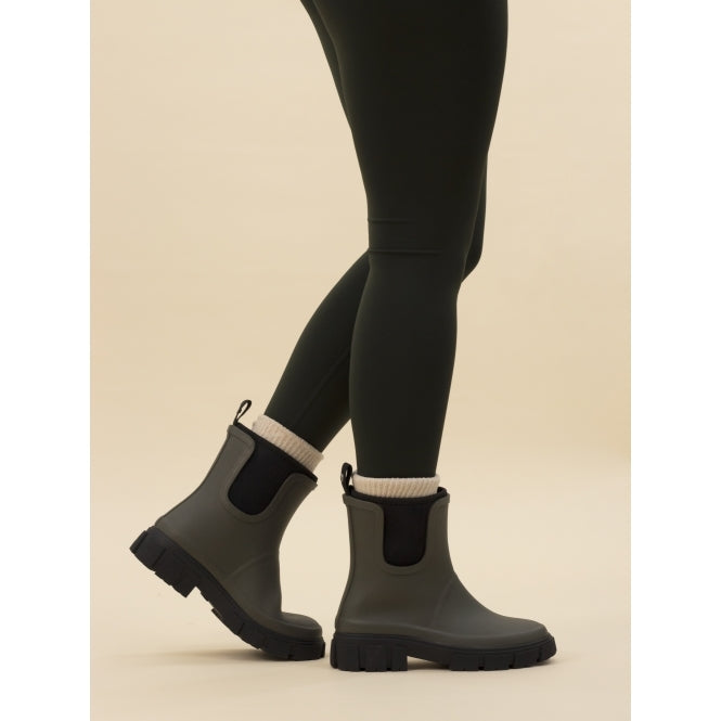 Lunar Lake OLIVE Chunky Sole Trendy Wellington ELZ006-OL