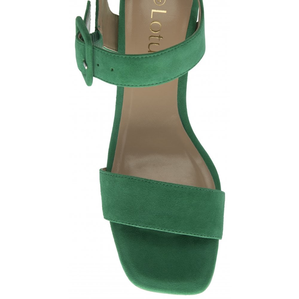 Lotus Occasion Wear Shoe Nora Block Heeled Sandal Suede