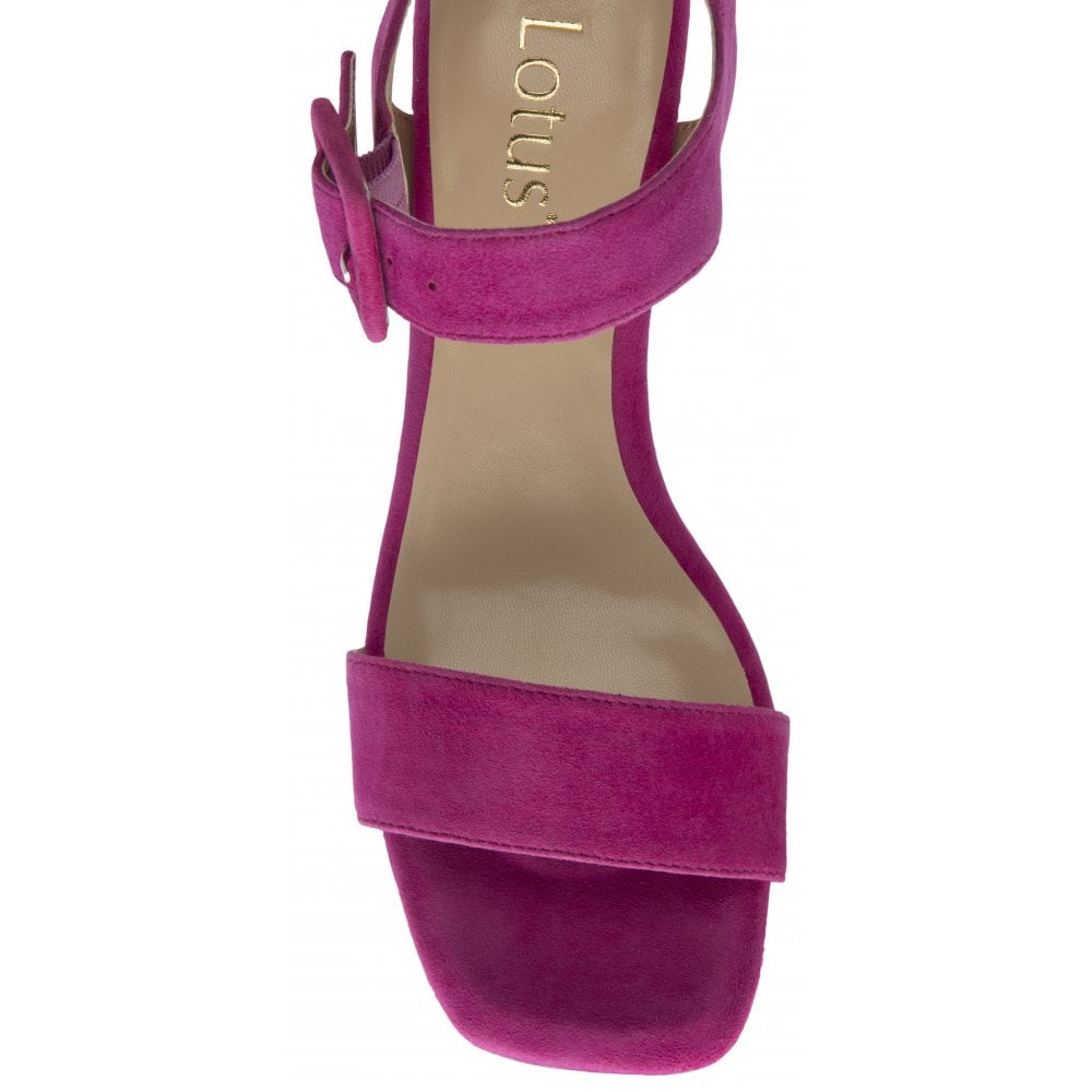 Lotus Occasion Wear Shoe Nora Block Heeled Sandal Suede