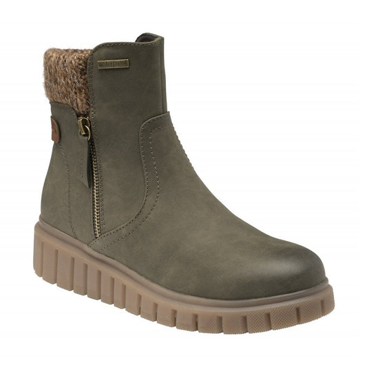 Lotus Gwen Ulb563 KHAKI Ankle Boots