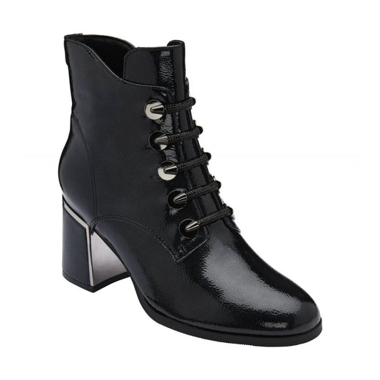 Lotus Paisley BLACK ULB532 Ankle Boots