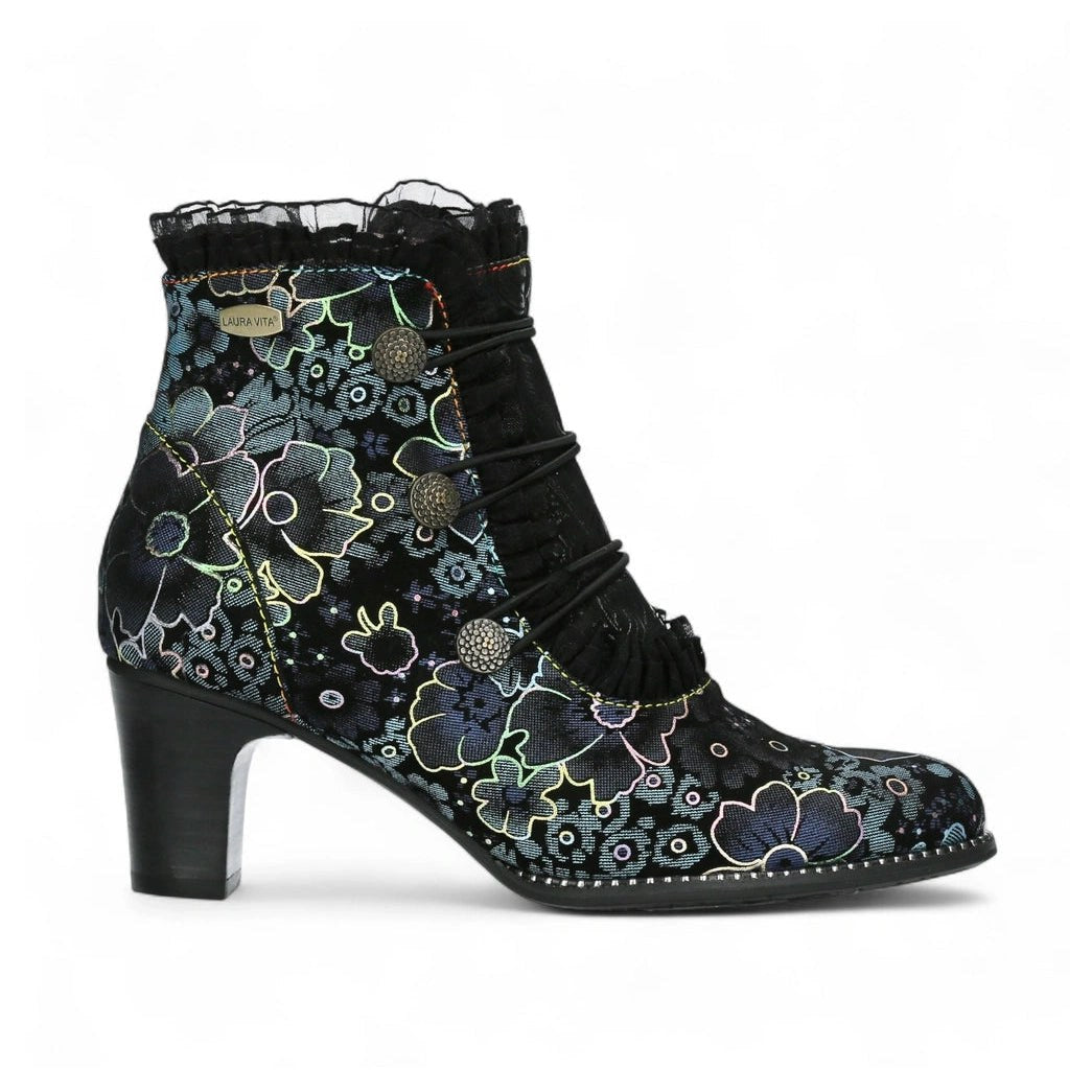 Laura Vita Elcodieo 224 BLEU Stunning Mid Heel Ankle Boot