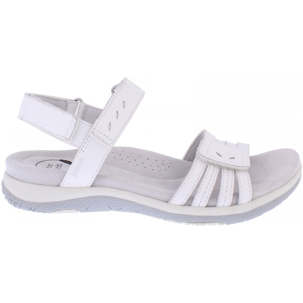 Free Spirit Maddy WHITE Touch Fastening Walking Sandal