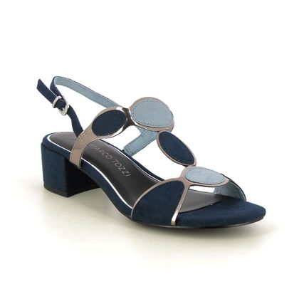 Marco Tozzi 28230 NAVY Block Heel Dress Sandal
