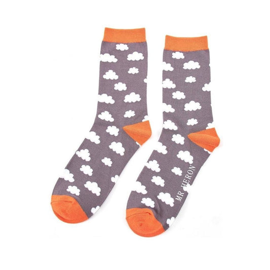 Mr Heron Clouds CHARCOAL MH130 Quality Bamboo Socks