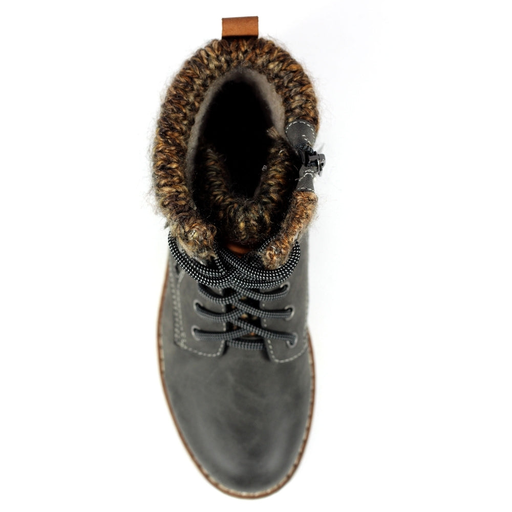 lunar Millie GREY Waterproof Ankle Boot GLB123 OL