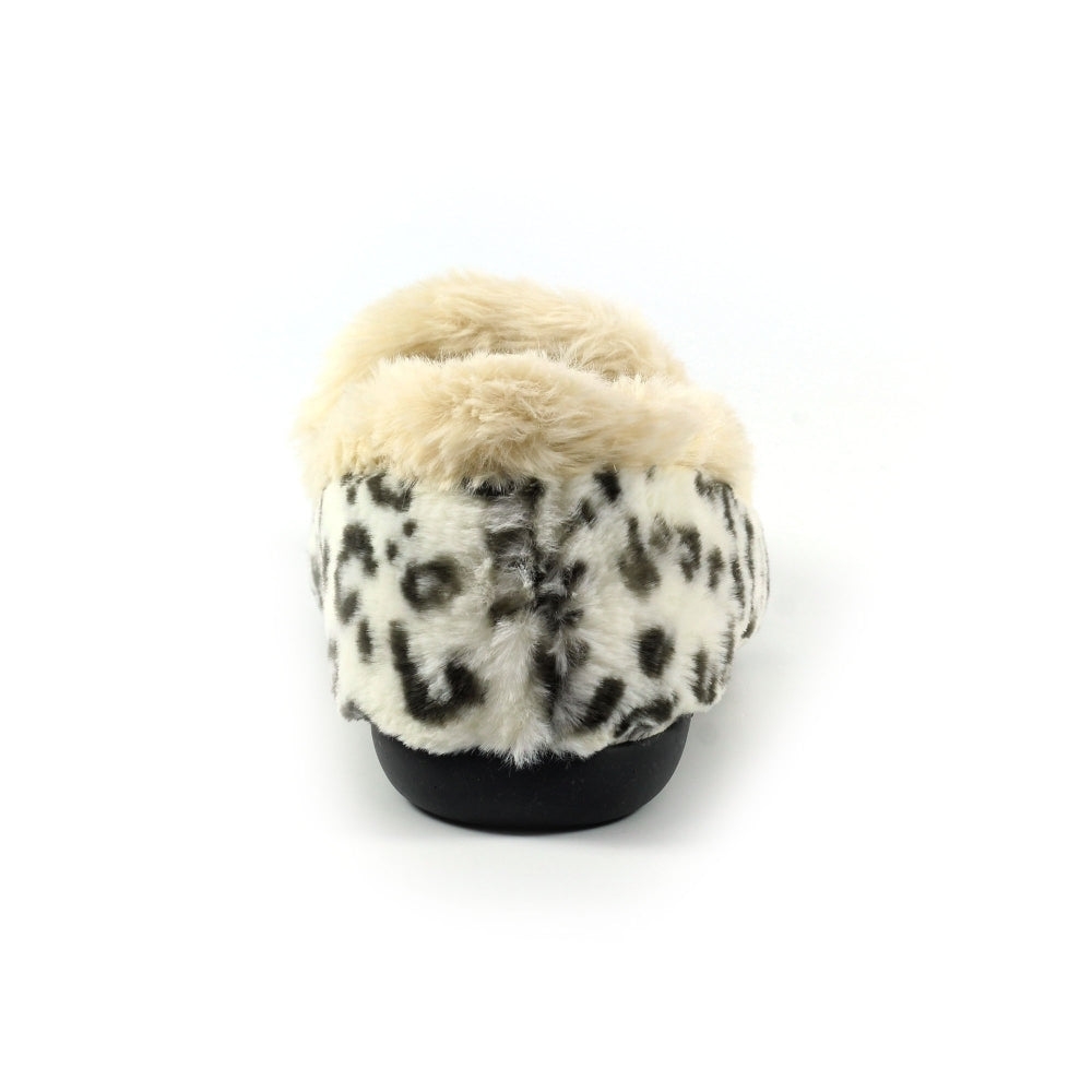 Lunar Morgan WHITE Leopard Print Slipper KLA215