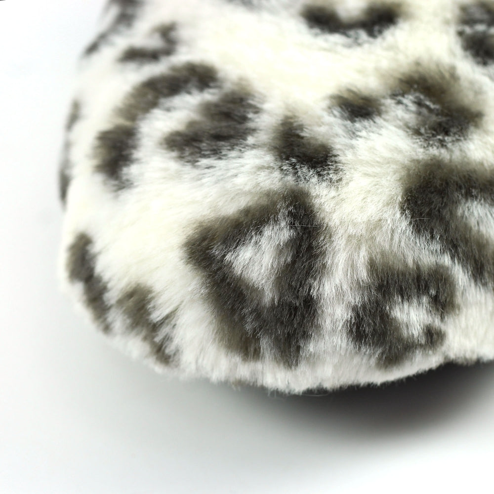 Lunar Morgan WHITE Leopard Print Slipper KLA215