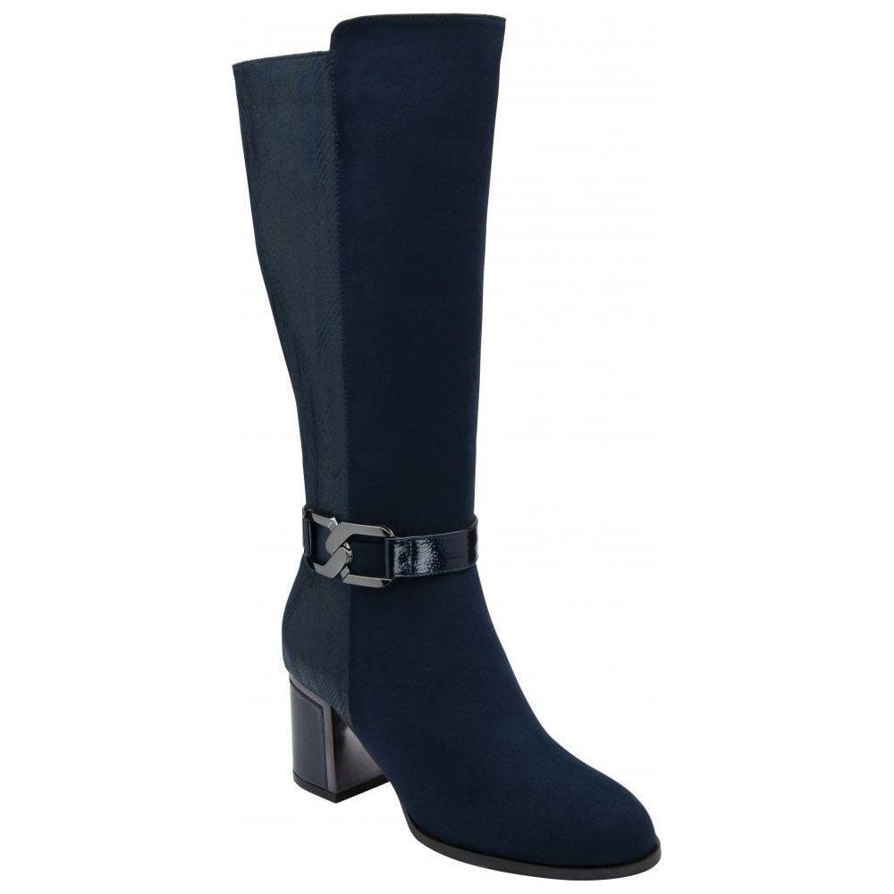 Lotus Elsa NAVY Knee High Boot