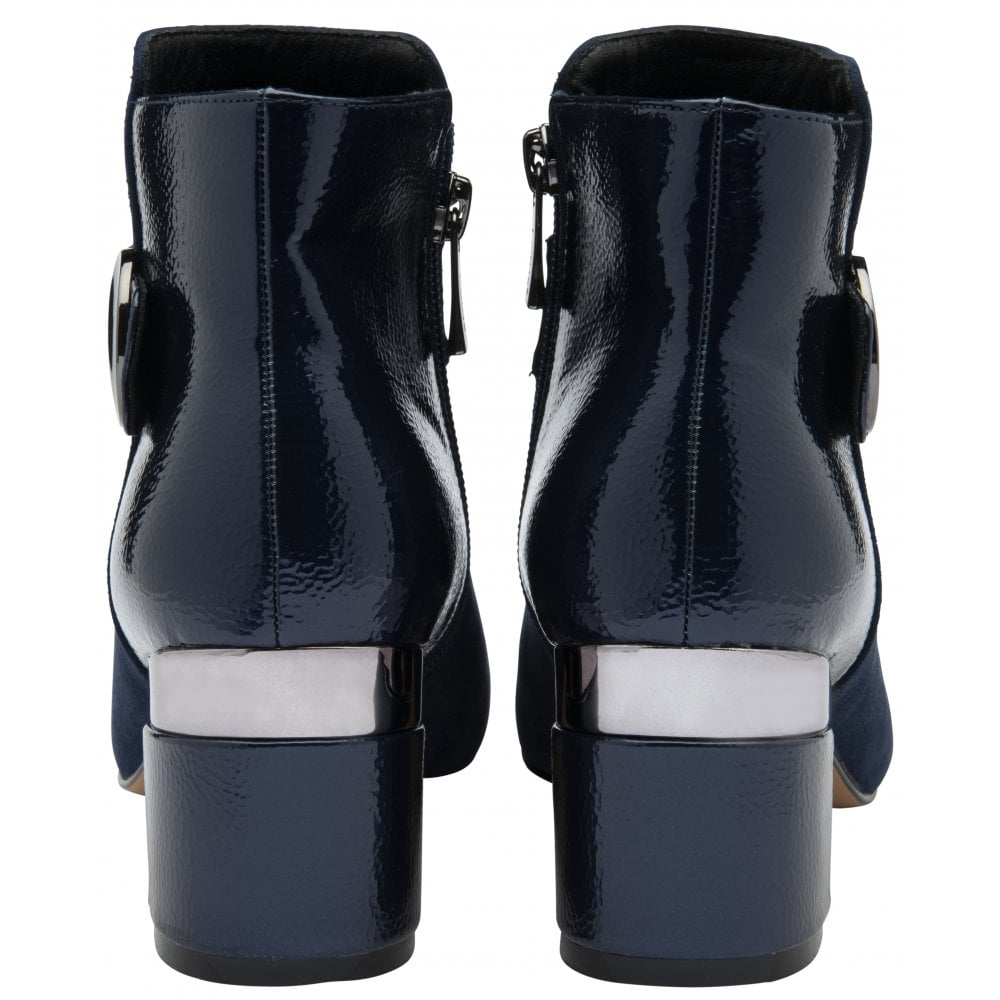 Lotus Boot Kirsty Classic Smart Heeled Ankle Boots ULB419 Navy