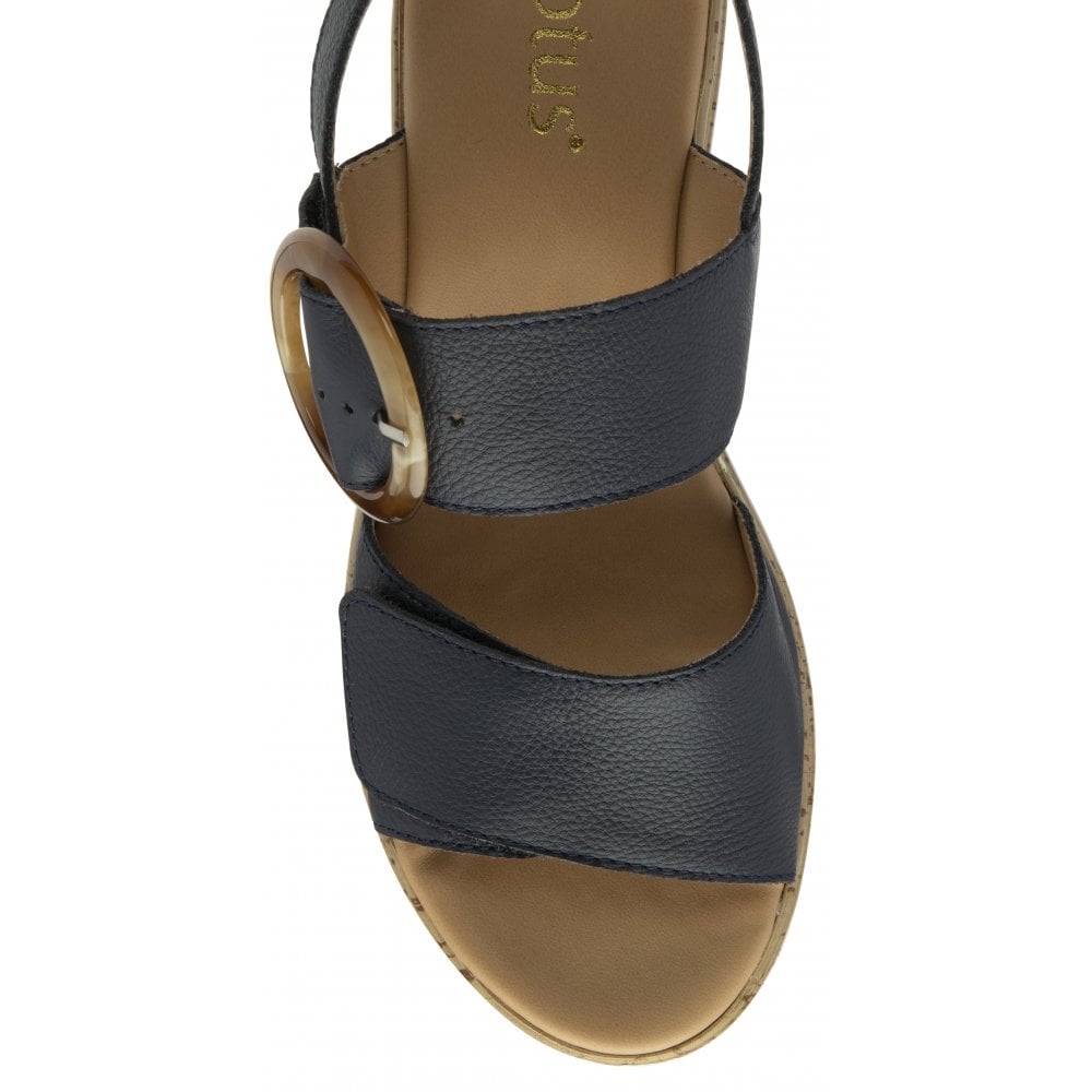 Lotus Cammie NAVY Flatform Adjustable Sandal ULP268