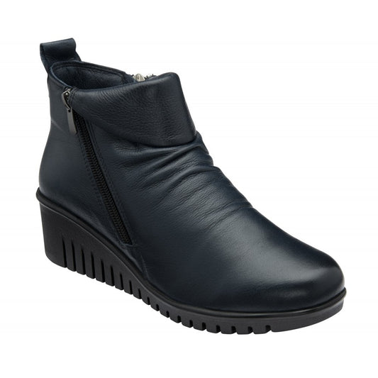 Lotus Cordelia NAVY Soft Leather Zip Ankle Boot CORDELIA CONT SIZES