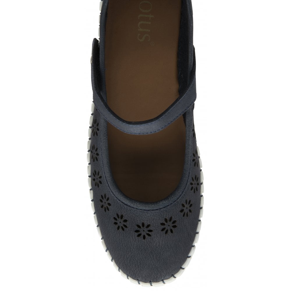 Lotus Aurelia NAVY Ballerina Bar Shoe ULS566