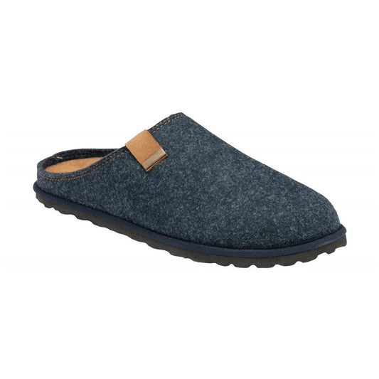 Lotus Sidney NAVY Mule Slipper with Leather Insole