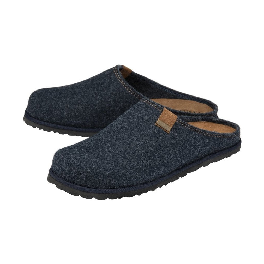 Lotus Sidney NAVY Mule Slipper with Leather Insole
