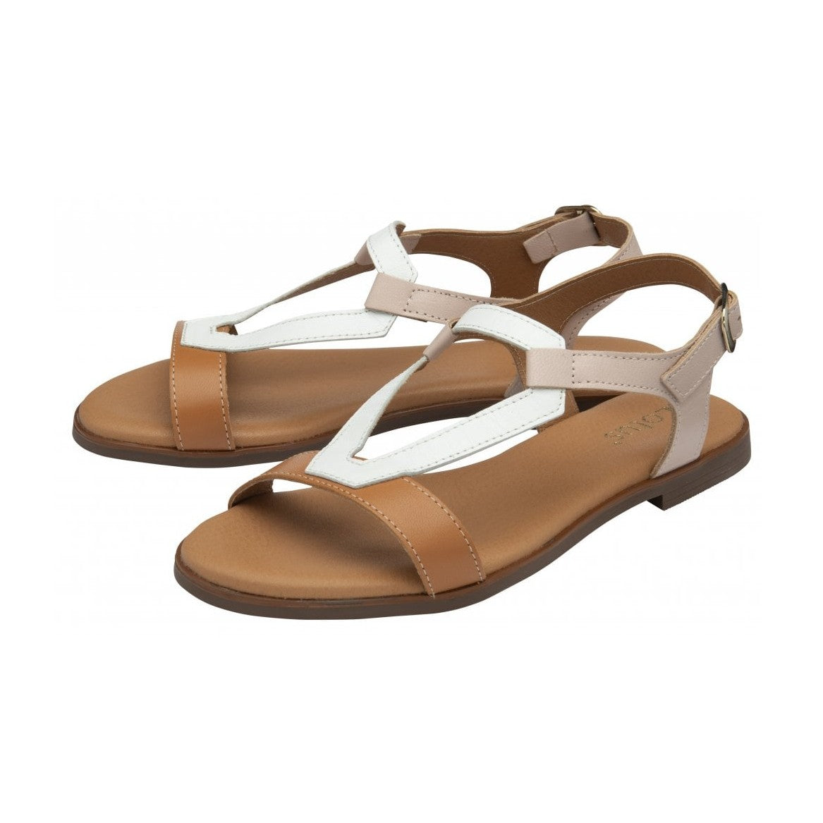 Lotus Morena NUDE Leather Flat Sandal ULP352