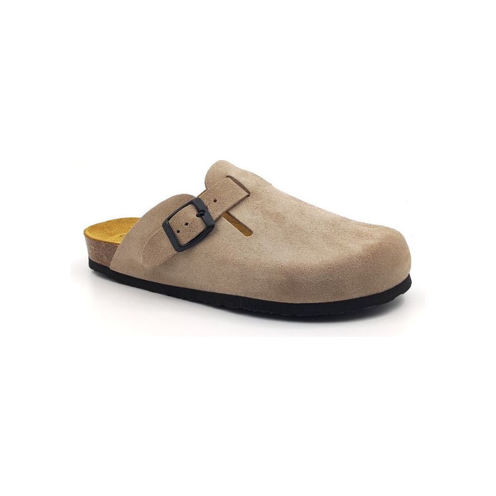 Plakton Natural Suede Leather Clog 181539 PIEDRA boston