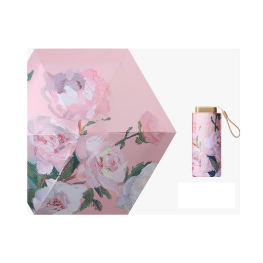 Artist Print Pocket Umbrella LIGHT PINK FLOWER umbrella