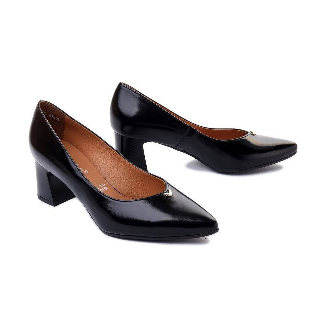 Bioeco 6508 BLACK Patent Leather Court Shoes 6508-1974