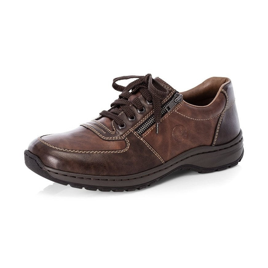 Rieker Extra Wide TOFFEE Lace Up with Zip 03329-25
