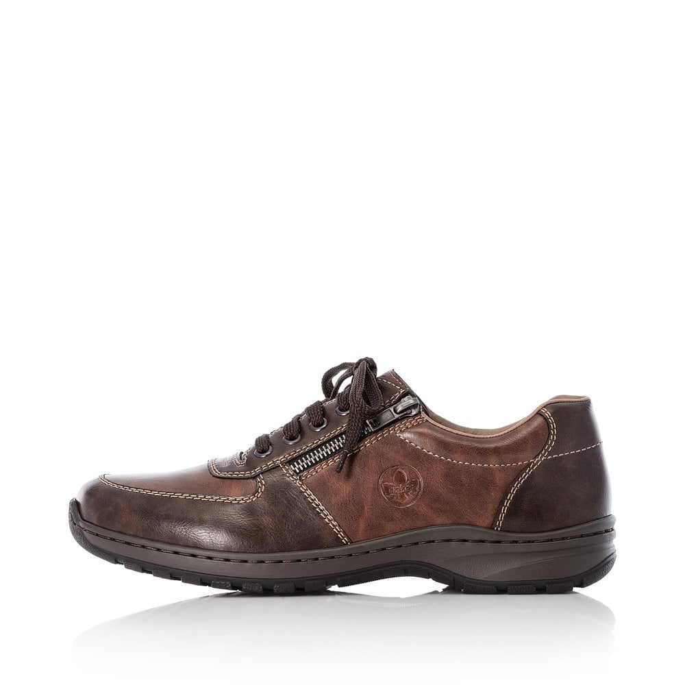 Rieker Extra Wide TOFFEE Lace Up with Zip 03329-25