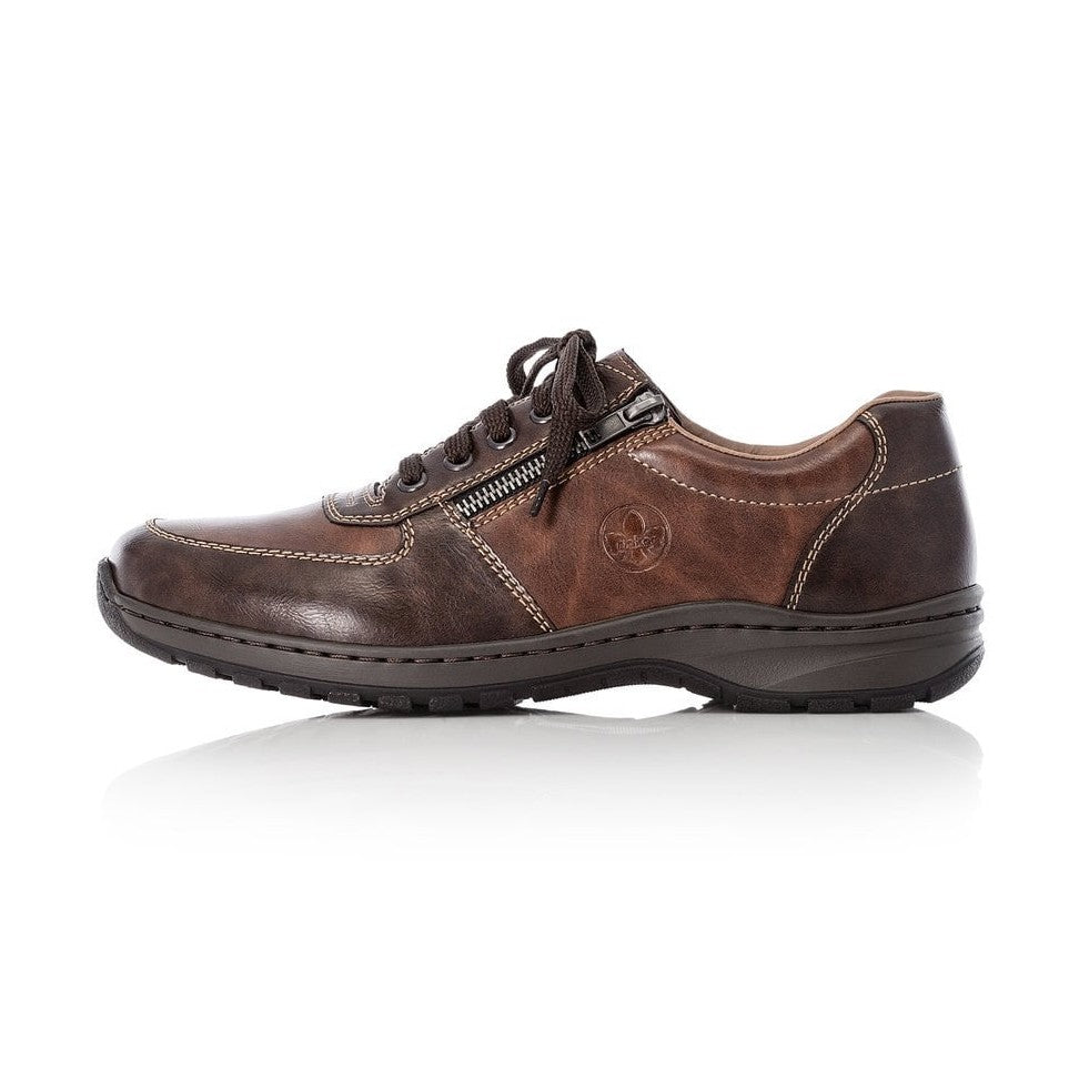 Rieker Extra Wide TOFFEE Lace Up with Zip 03329-25