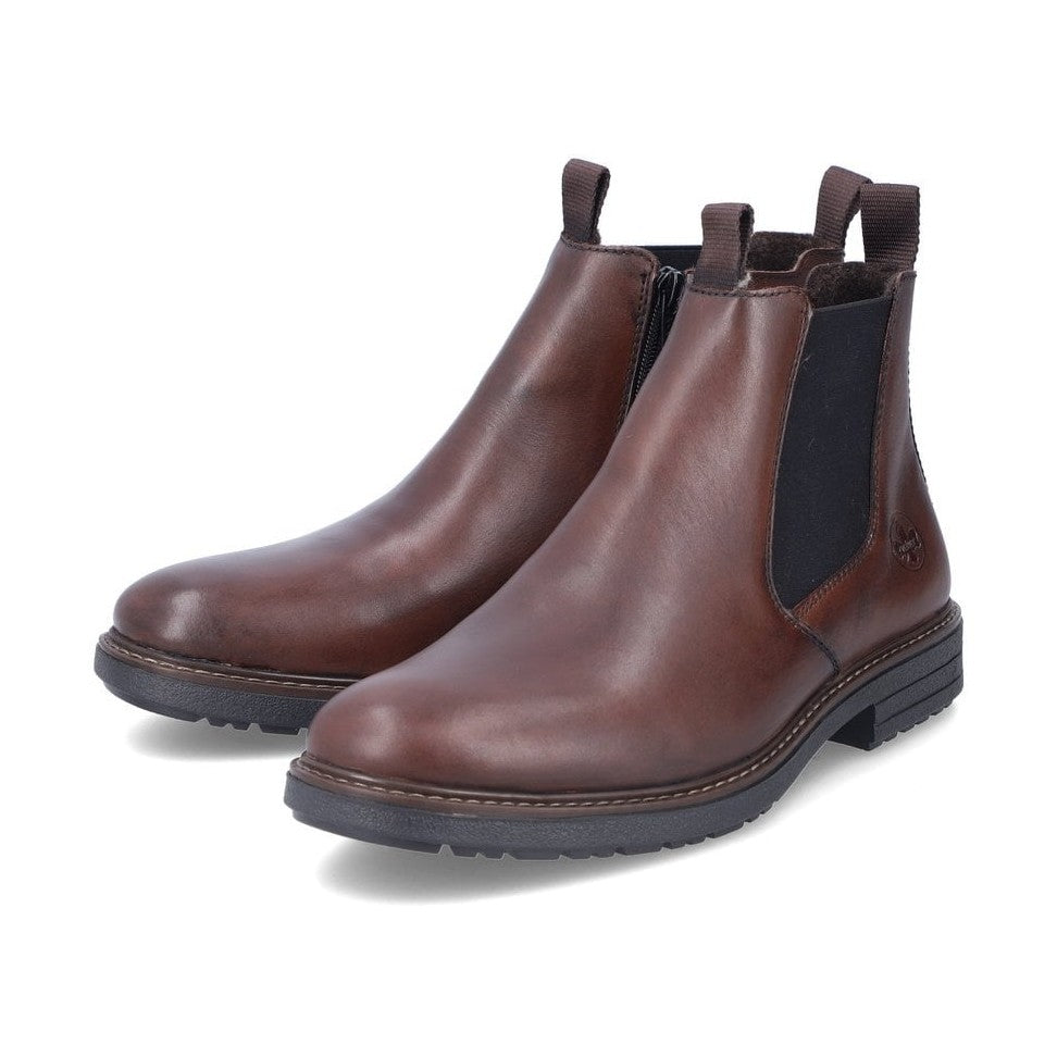 Rieker 33180 BROWN Leather Chelsea Boot with Inside Zip 33180-26