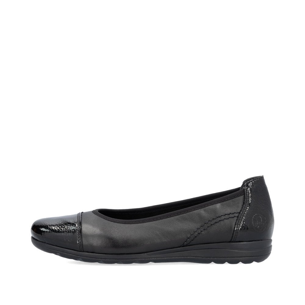 Rieker L9351 BLACK Patent Cap Pump L9351-00