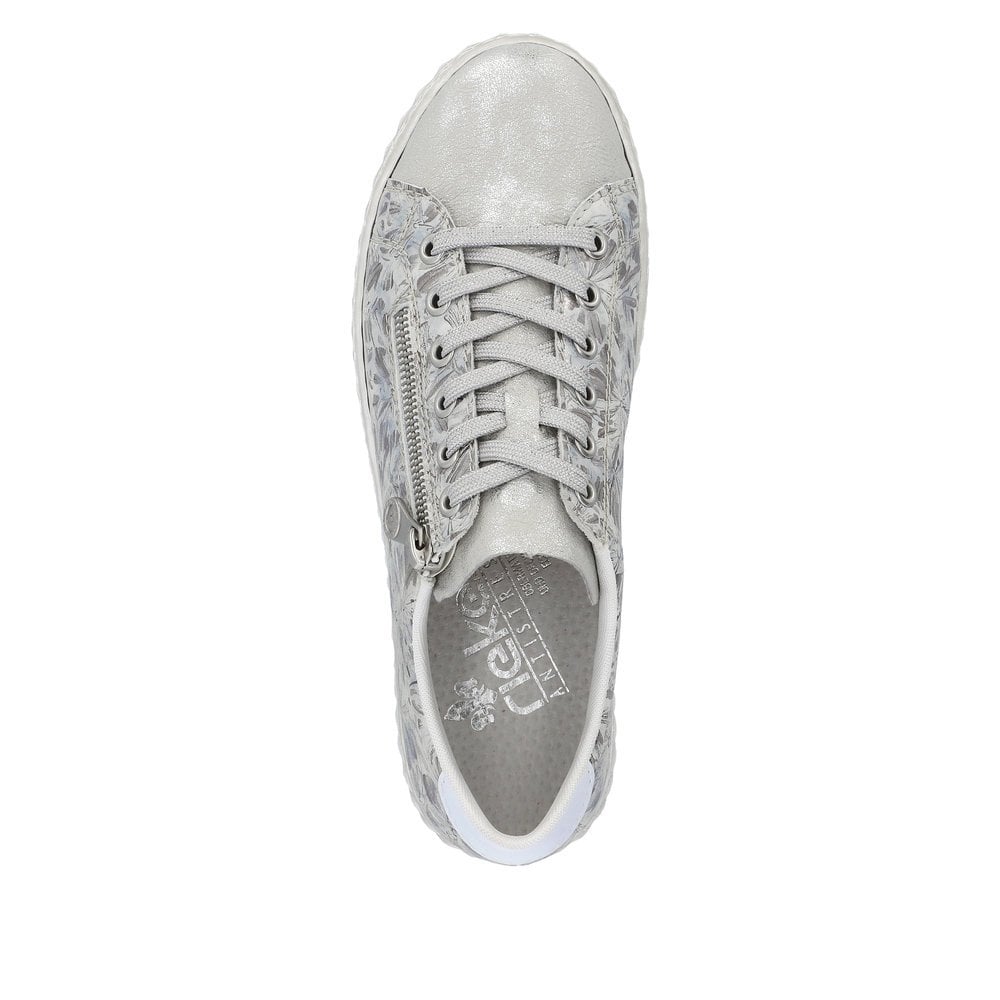 Rieker Trainer N0900-90 SILVER Print Sneakers