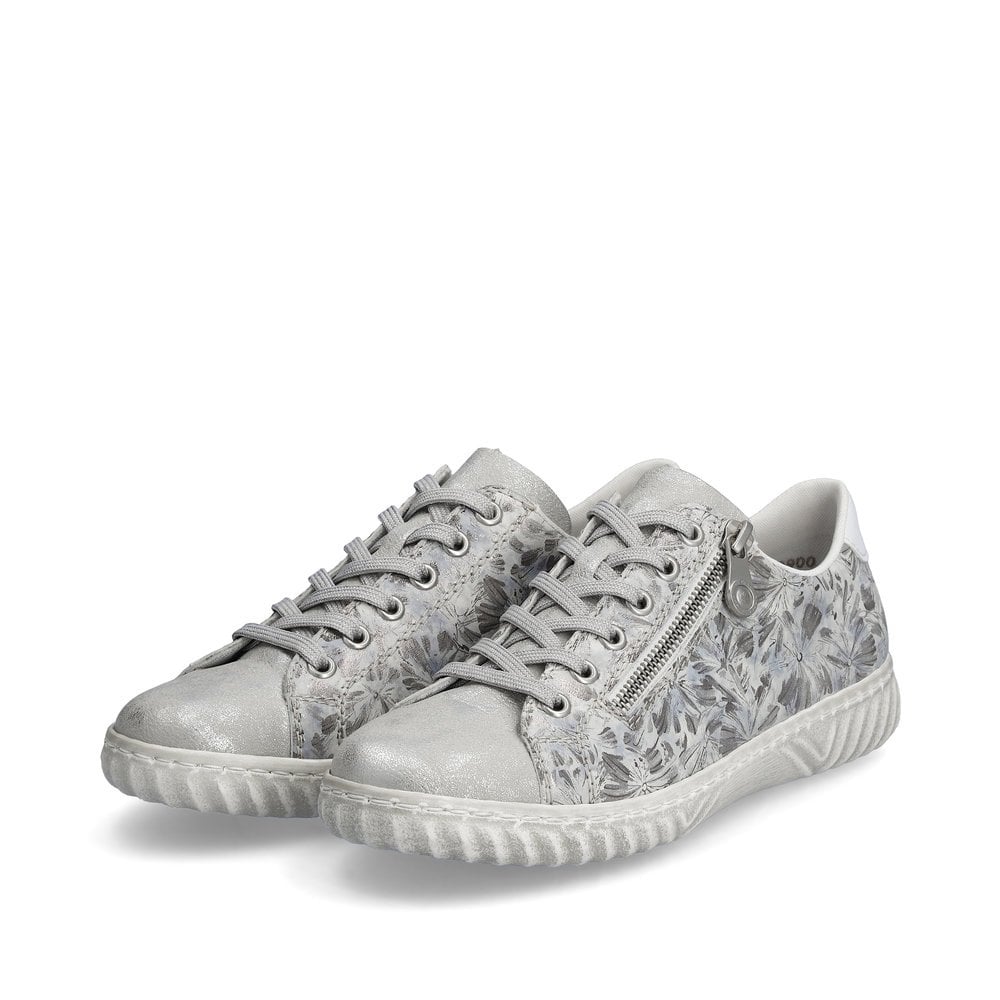 Rieker Trainer N0900-90 SILVER Print Sneakers