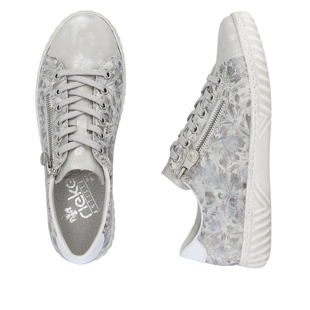Rieker Trainer N0900-90 SILVER Print Sneakers