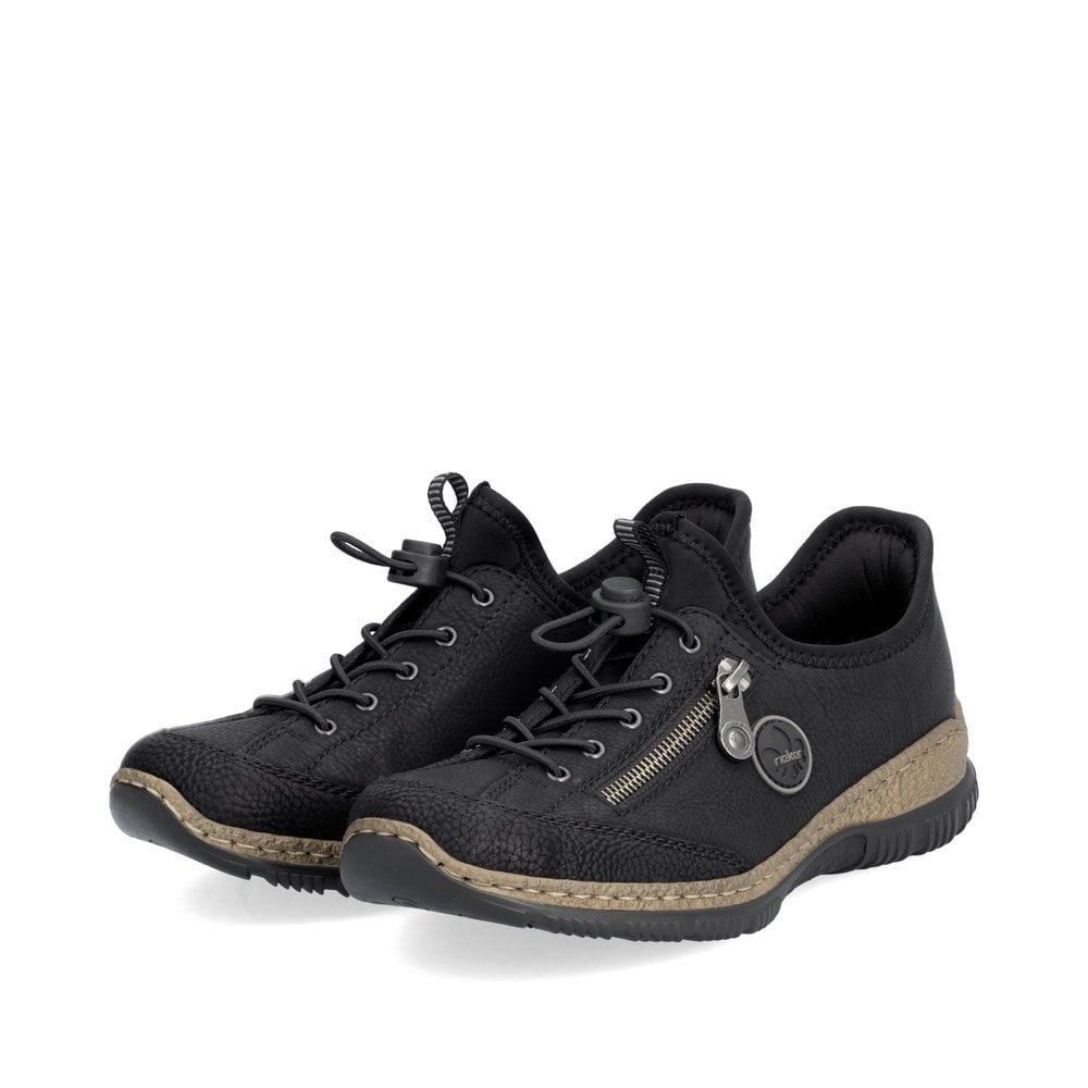Rieker N3267 BLACK Slip On Shoes N3267-01