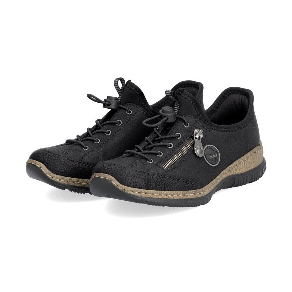 Rieker N3267 BLACK Slip On Shoes N3267-01