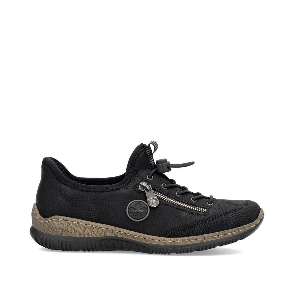Rieker N3267 BLACK Slip On Shoes N3267-01