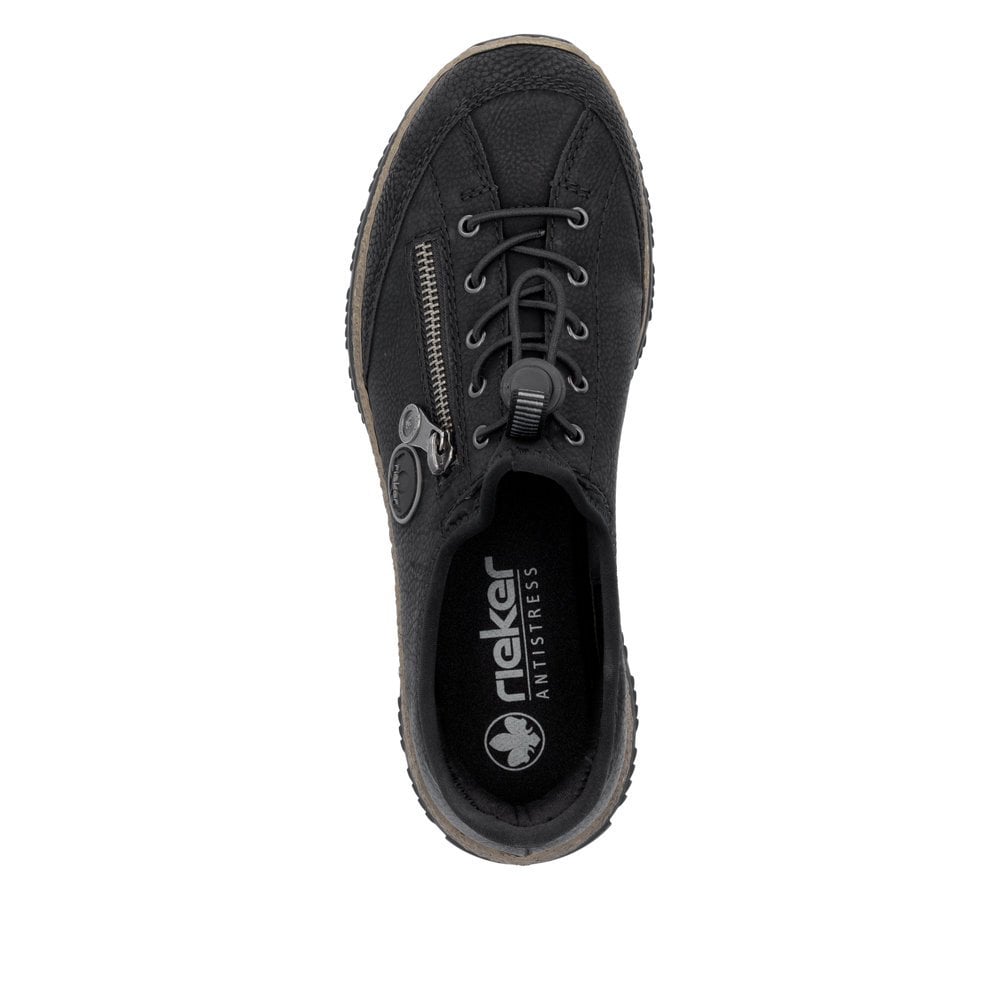 Rieker N3267 BLACK Slip On Shoes N3267-01