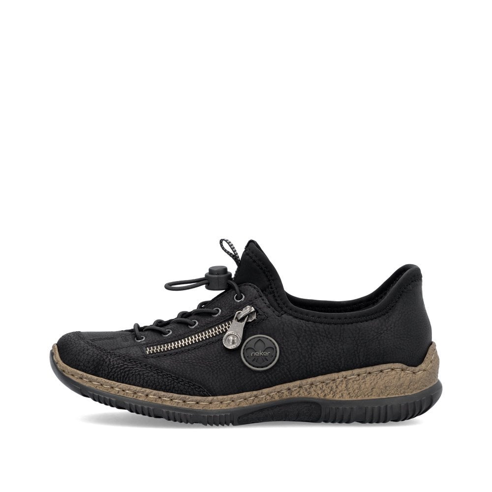 Rieker N3267 BLACK Slip On Shoes N3267-01