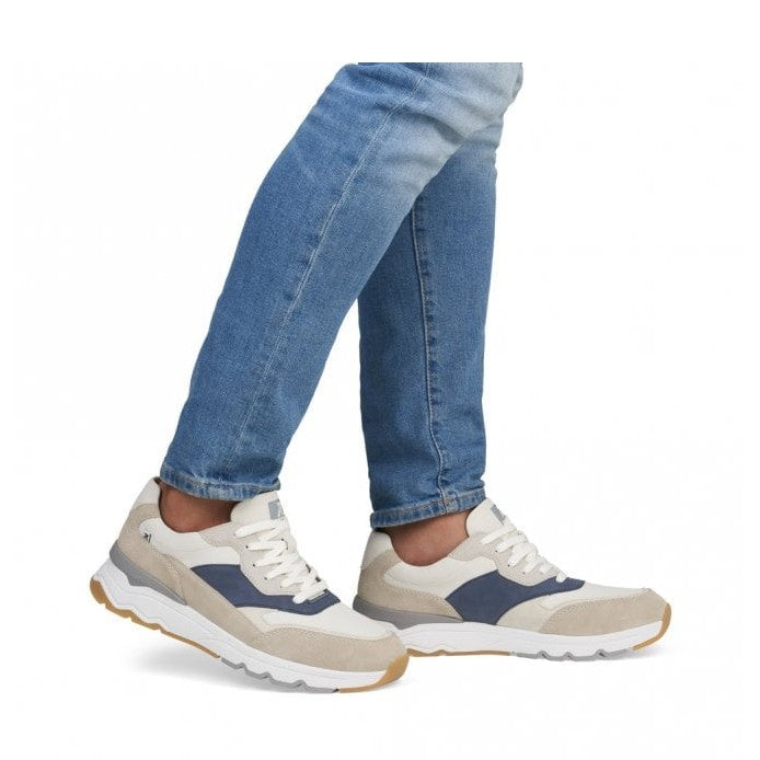 Rieker U0906 WHITE Quality Leather Trainer Style Shoe U0906-81