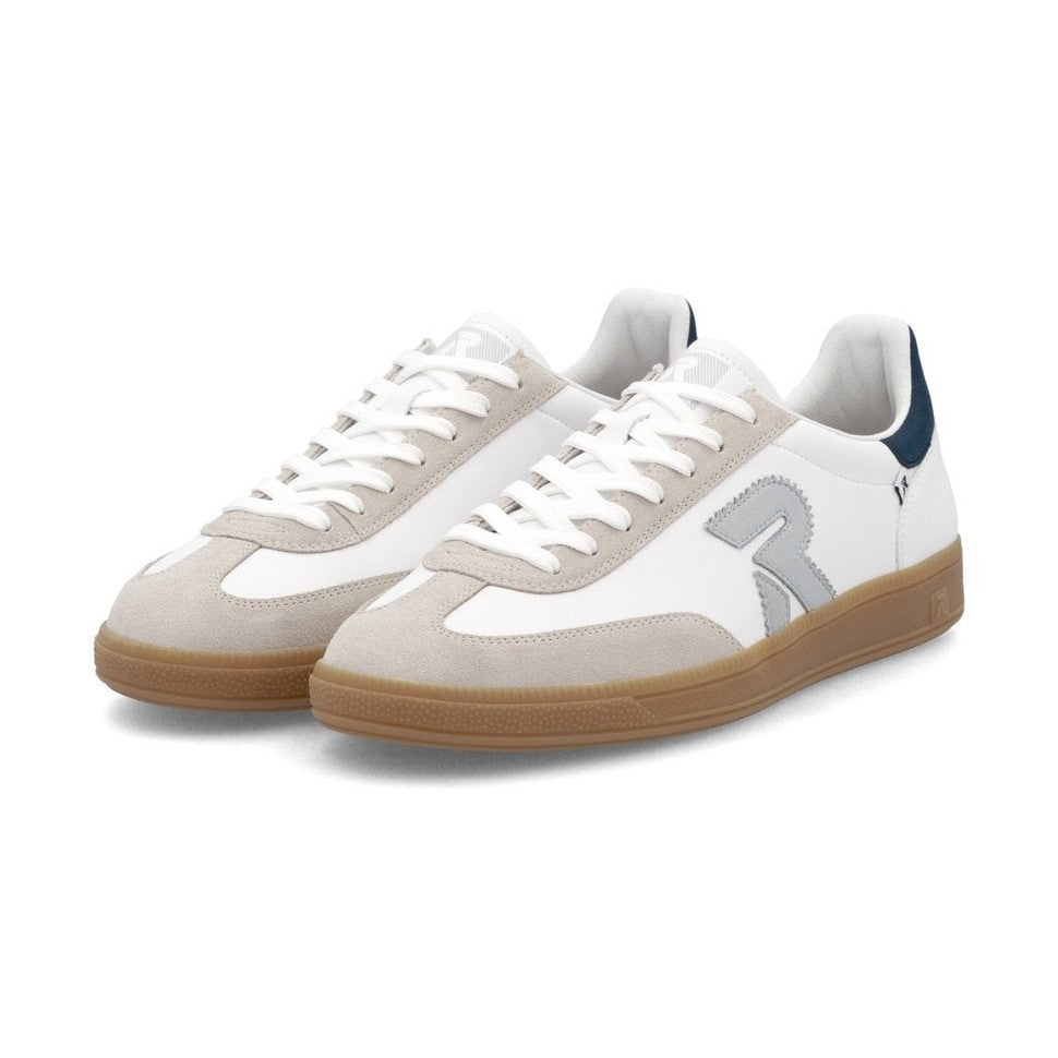 Rieker U2200 Mens WHITE Retro Trainers U2200-82